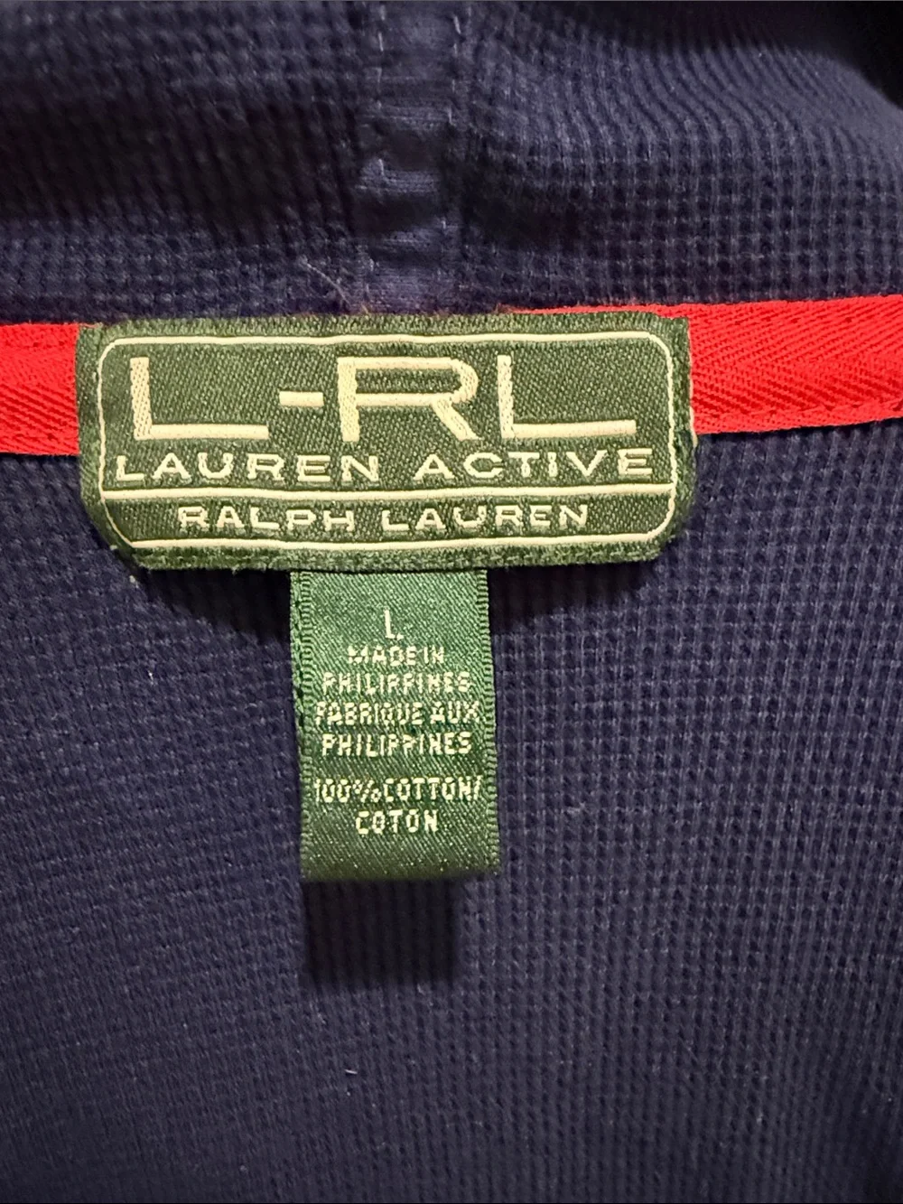 Lauren Ralph Lauren Active Waffle Knit Zipper Hoodie